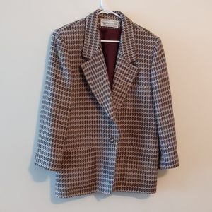 Plus Size Evan Picone Blazer Carmel With Gray Sz18